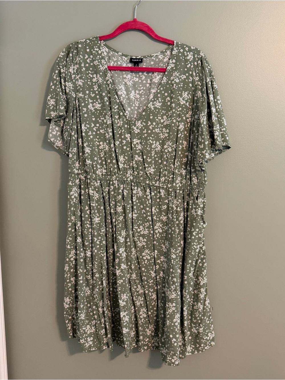 torrid Olive Green Floral Midi Dress